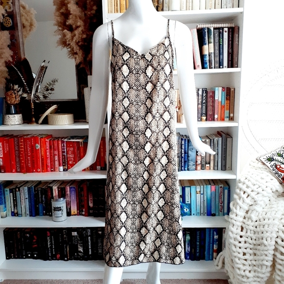 See You Monday Dresses & Skirts - NEW See You Monday Snake Print Spaghetti Strap Dress Size Medium P5542